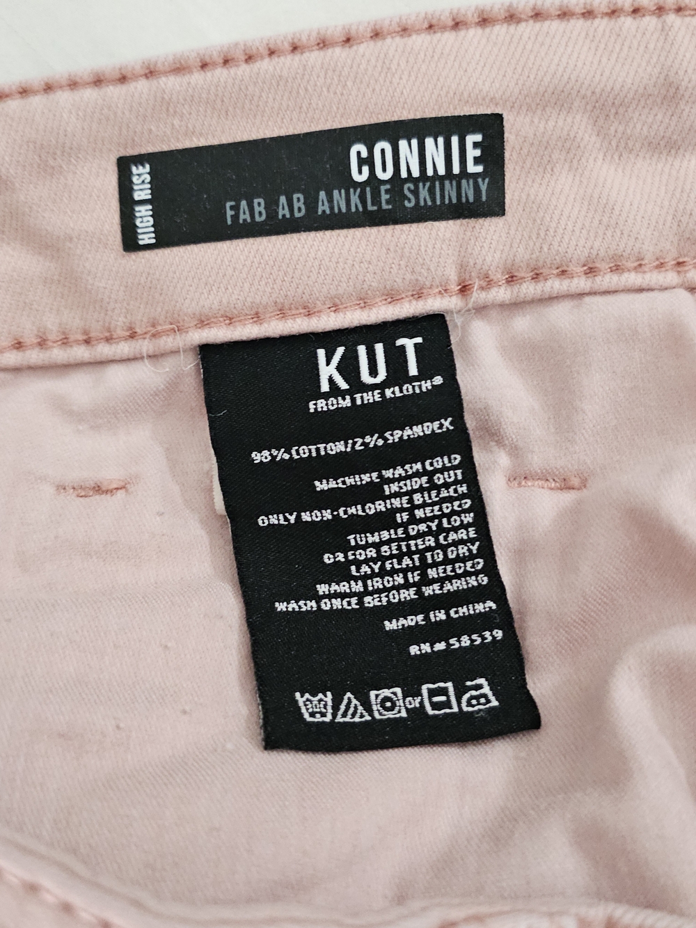 Kut from the Kloth Connie Fab AB Ankle Skinny High Rise Womens Size 6 Color Rose - Picture 12 of 12